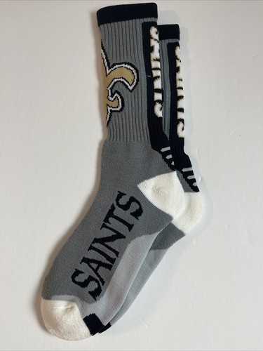 New Orleans Saints Adult Crew Socks- 1 Pr Large  High Quality New Free Ship C2