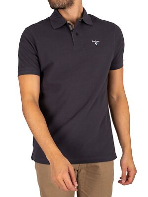 Barbour Men's Tartan Pique Polo Shirt, Blue