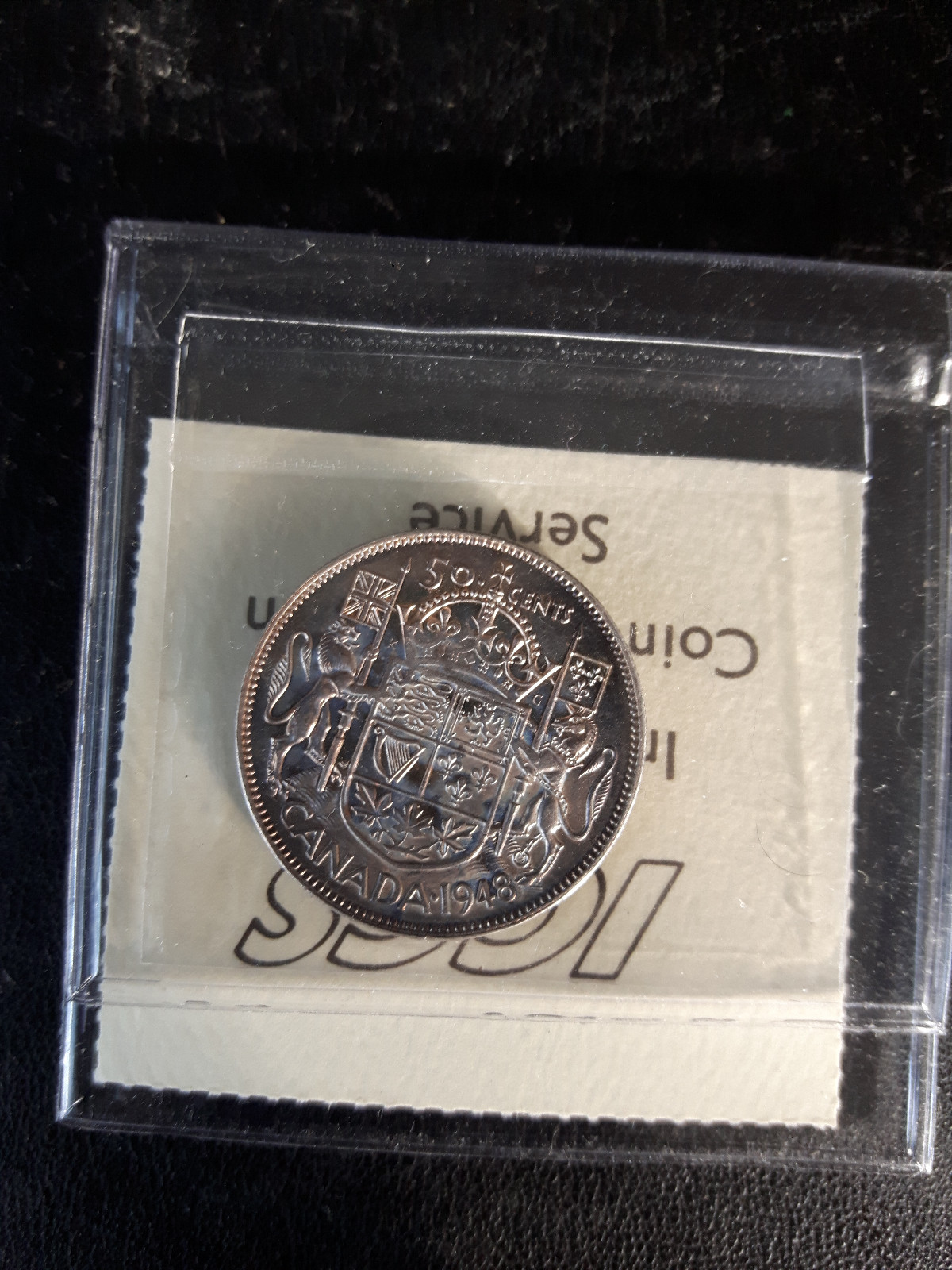 CANADA 1948 **SILVER HALF DOLLAR**   *ICCS AU-55*     *Rare Key Date*      Toned