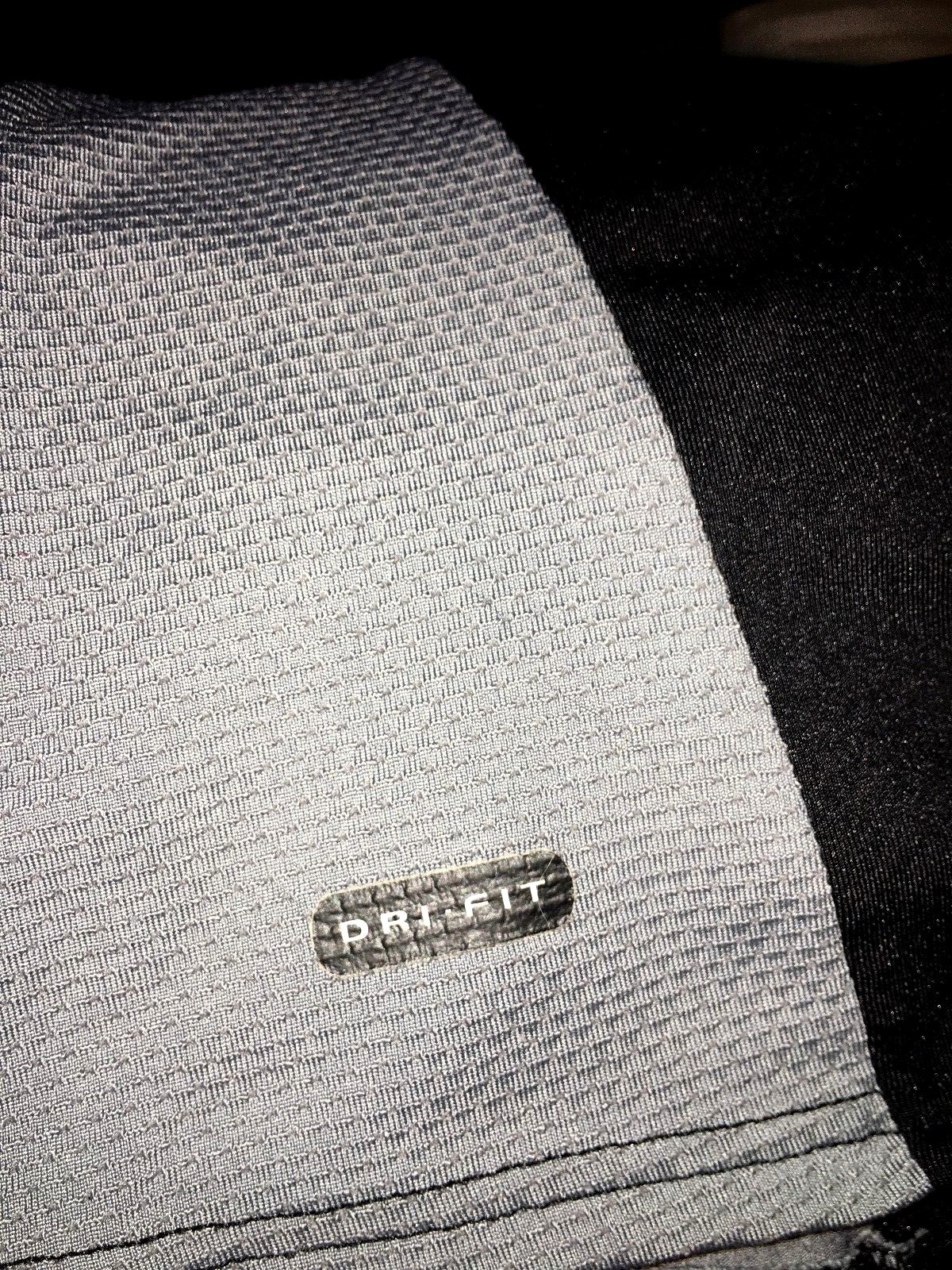 NIKE DRI-FIT COMPRESSION ATHLETIC JERSEY MOCK NECK LONG SLEEVE SIZE MEDIUM BLACK