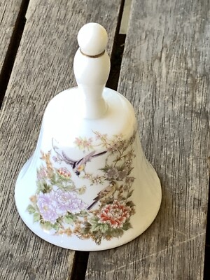 Bell Japan Bell Maruel Collectable Gorgeous vintage Porcelain Floral 4.5'' tall