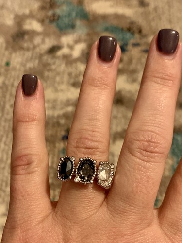 Swarovski Three Stone Ring And Earrings Set | eBay Swarovski Three Stone Ring And Earrings Set | eBay