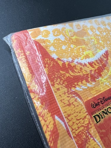 Vtg Walt Disney Dinosaur Orange Paper Table Cover Birthday Party Supplies Dinos