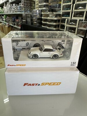 PORSCHE RWB 964 WITH EXTRA WHEELS 1/64 SCALE DIECAST CAR MODEL BY FAST SPEED
