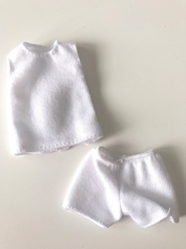 White Tank Top & Underwear Shorts