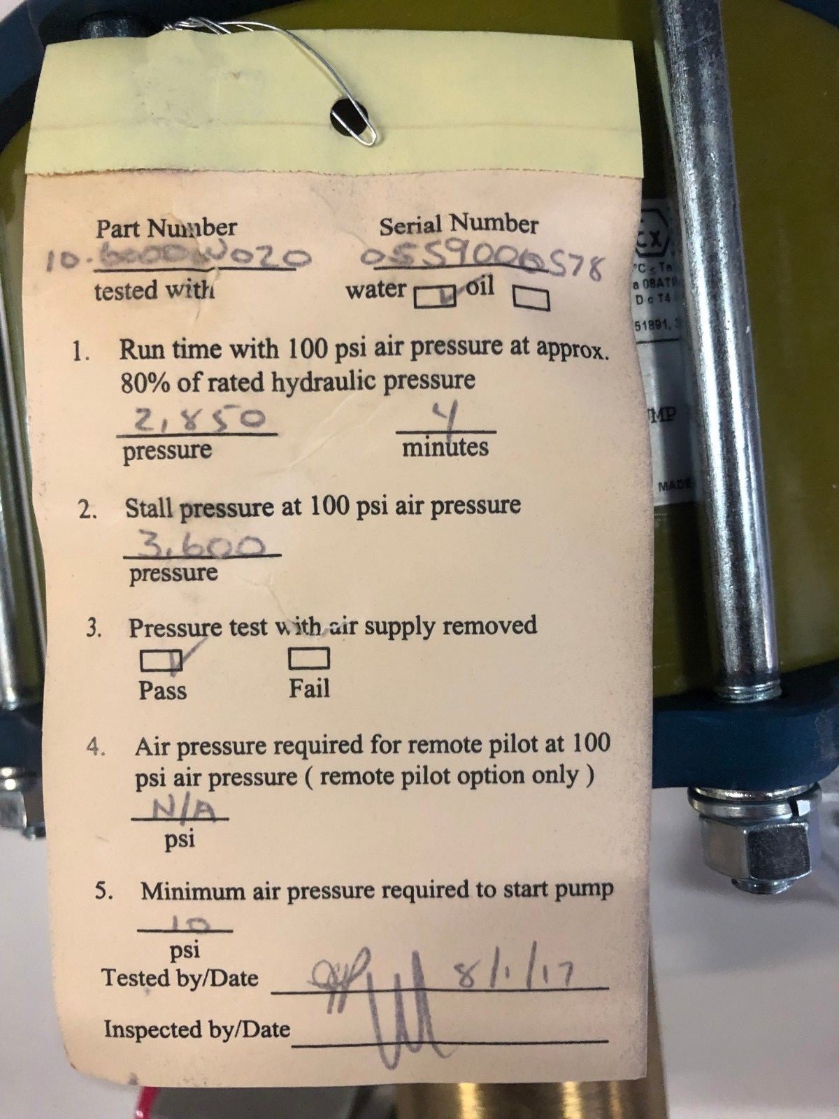 AIR OPERATED LIQUID PUMP (10-6000W020)