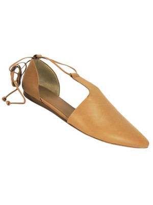 VINCE. Женские коричневые кожаные туфли на плоской подошве с Т-образным ремешком Dorsay Noella с миндальным носком, 7 М