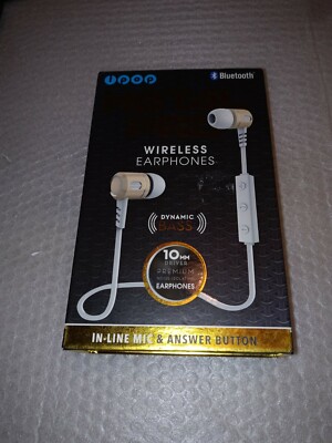Ipop Bluetooth Metal Pro Wireless Earphones In-line Mic & Answer Button GOLD