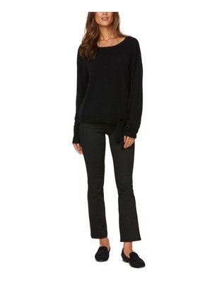 

NYDJ Женский черный кашемировый вязаный свитер с длинными рукавами и завязками спереди