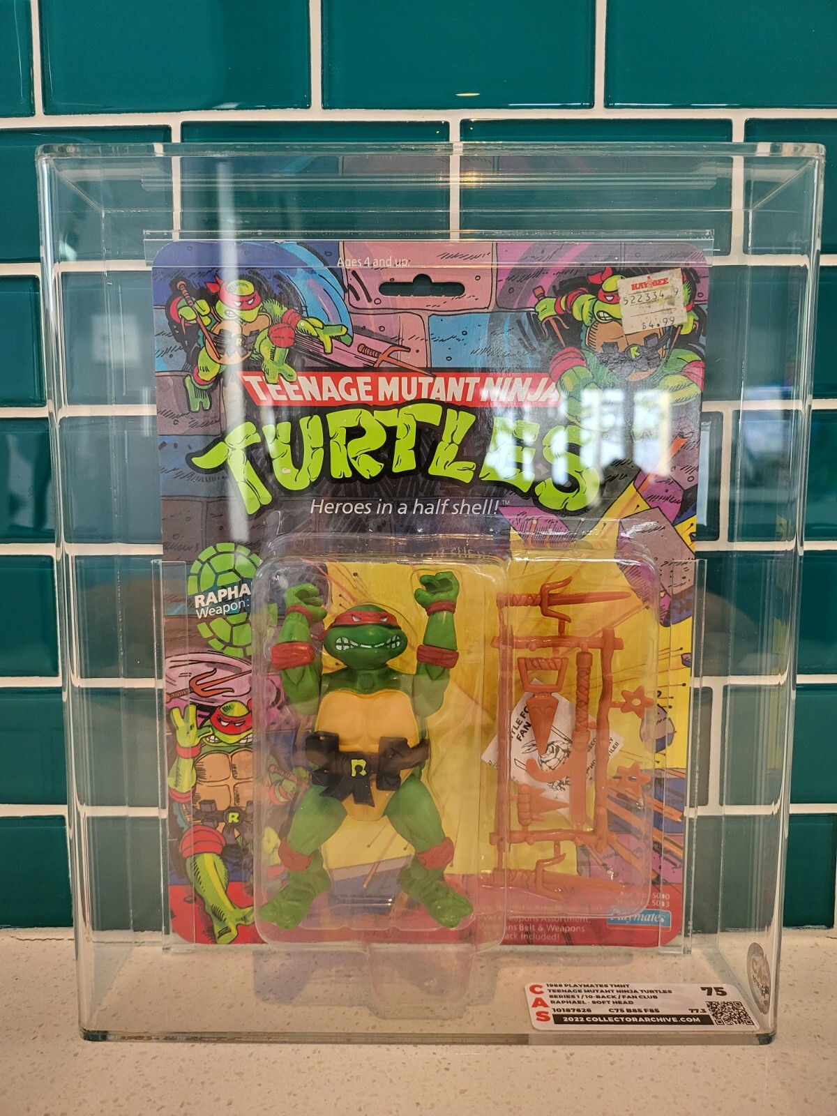 TMNT 1988 PLAYMATES 初期タートルズ4体ファンクラブ用紙入り