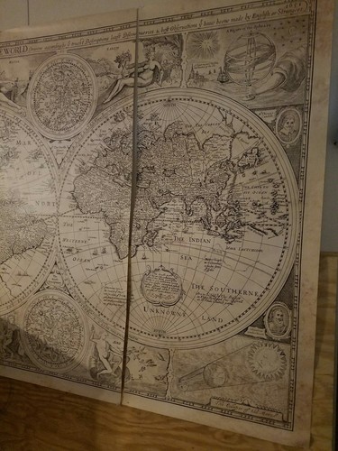 1976 Vintage World Mural Map,National Geographic Society