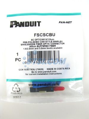 Panduit FSCSCBU Opticam SC Simplex OS1/OS2 Singlemode Fiber Connector ~STSI
