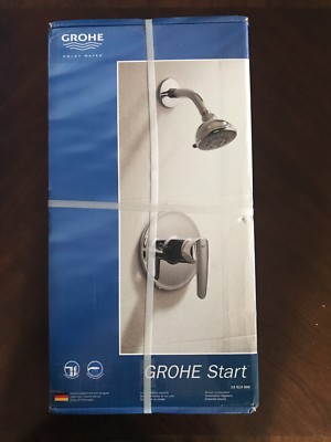 Grohe Start Chrome 1-Handle Shower Faucet Multi-Function Head new