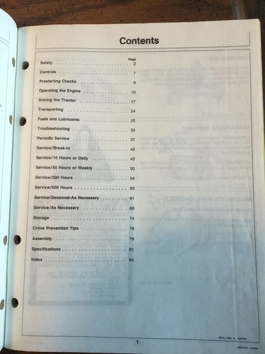 John Deere 330 Tractor Service Shop Operator’s Manual OMM88939 F5