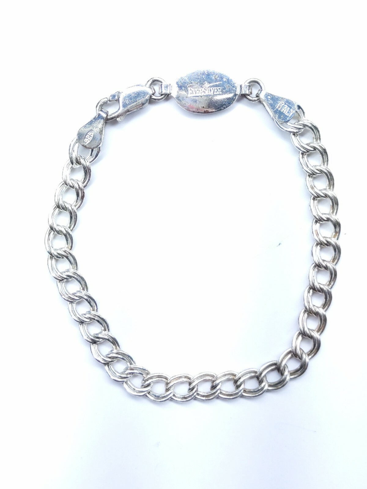 Eversilver Cable Link Sterling Silver Bracelet 7” Italy 925