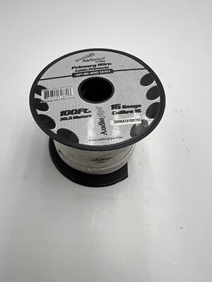 Audiopipe AP-16-100 16 Gauge 100Ft Primary Wire WHT
