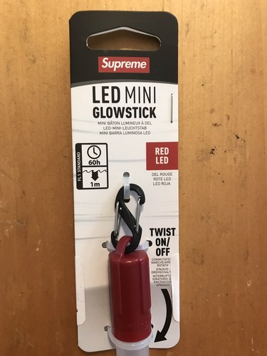 SUPREME Night Lite Keychain Light LED Mini Glowstick  SS18 Red Box Bogo