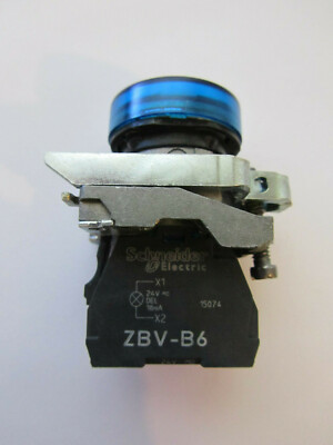SCHNEIDER BLUE PILOT LIGHT ZB4BV063S+ZBV-B6 LIGHT MODULE+MOUNTING BLOCK UNUSED