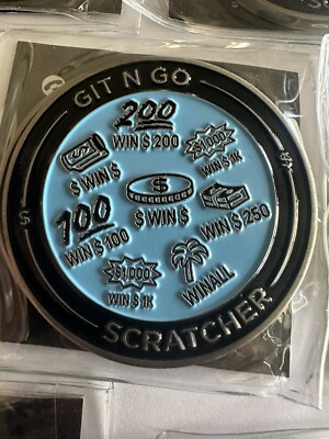 California Scratcher Channel Scratch Coin. Git n Go Scratcher.