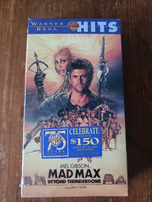 Factory SEALED MINT Mad Max Beyond Thunderdome VHS Hype Stickers And Watermarks