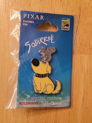 SDCC 2024 Disney Pixar Dug & Squirrel in UP Enamel Pin Only 1600 Made Limited