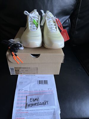 2017 Nike Air Max 97 OG x OFF-WHITE The Ten Size 8.5 virgil abloh 1 95 presto