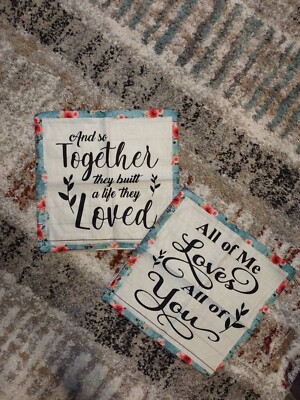 18 x 18, all of me loves all of you and see photos for second new pillow cover