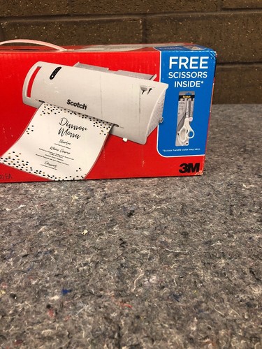 Scotch thermal laminator And Scotch Thermal Laminator Pouches & 8” Scissors New!