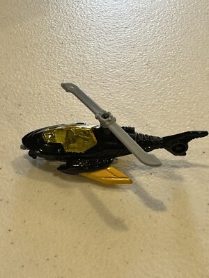 Hot Wheels Batman Helicopter DC Comics Black/Yellow Loose