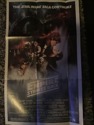 Empire Strikes Back - Mini Movie Poster Reprinted 11  x 19   Vintage Folded
