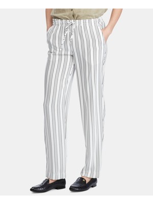 

RALPH LAUREN Женские белые брюки в полоску с галстуком, Белый, 200747926001