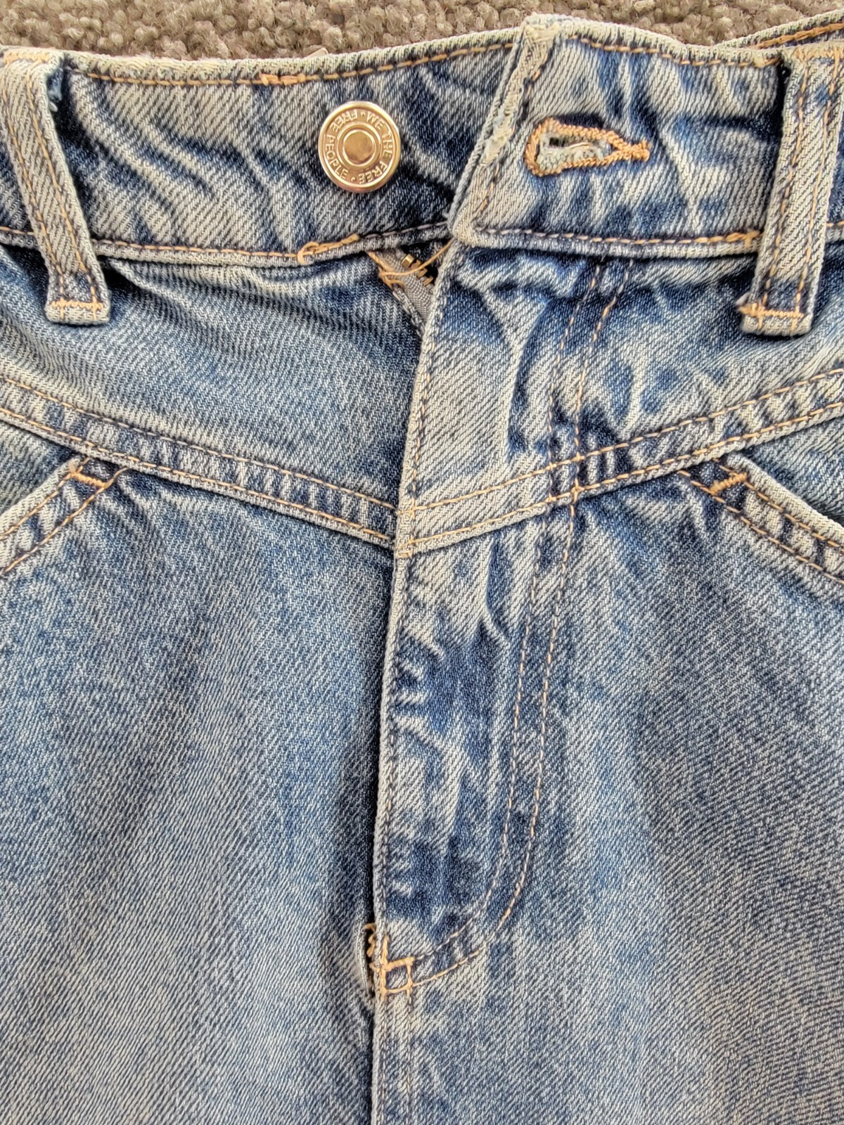 Free People We The Free Come As You Are Denim Maxi Skirt Women's 0 Medium Indigo - Picture 8 of 16