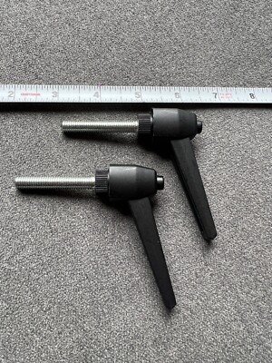 Qty 2 Male Threaded Adjustable Handle Clamping Lever M8 1.25 Pitch 45mm Shank