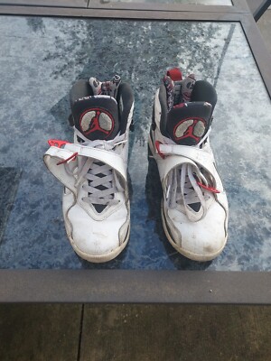 Nike Air Jordan 8 Retro OG Alternate 2017 White Black Red Mens 8 305381-104