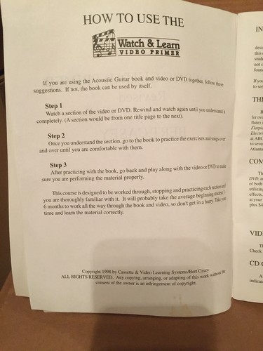 Watch & Learn Acoustic Guitar | Primer Book