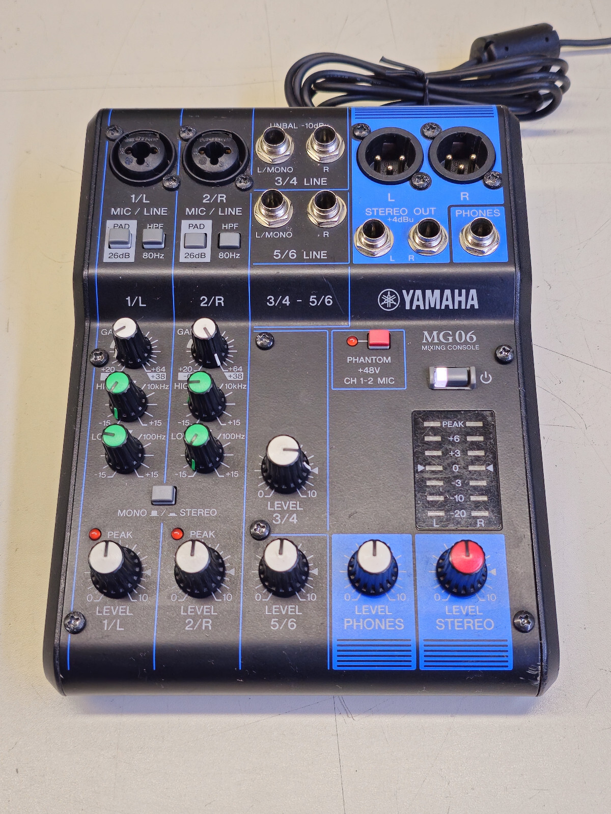 Yamaha MG06 6 Channel Mixing Console for sale online | eBay