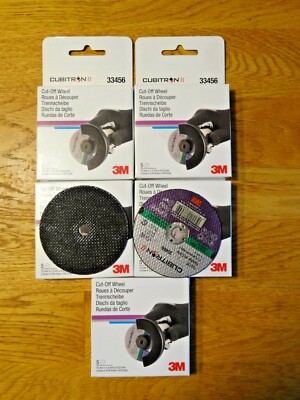  (5) PACKS 3M 33456 Cubitron II 3' x .04' x 3/8' Cut-Off Wheel - 5 Wheels/pack. 