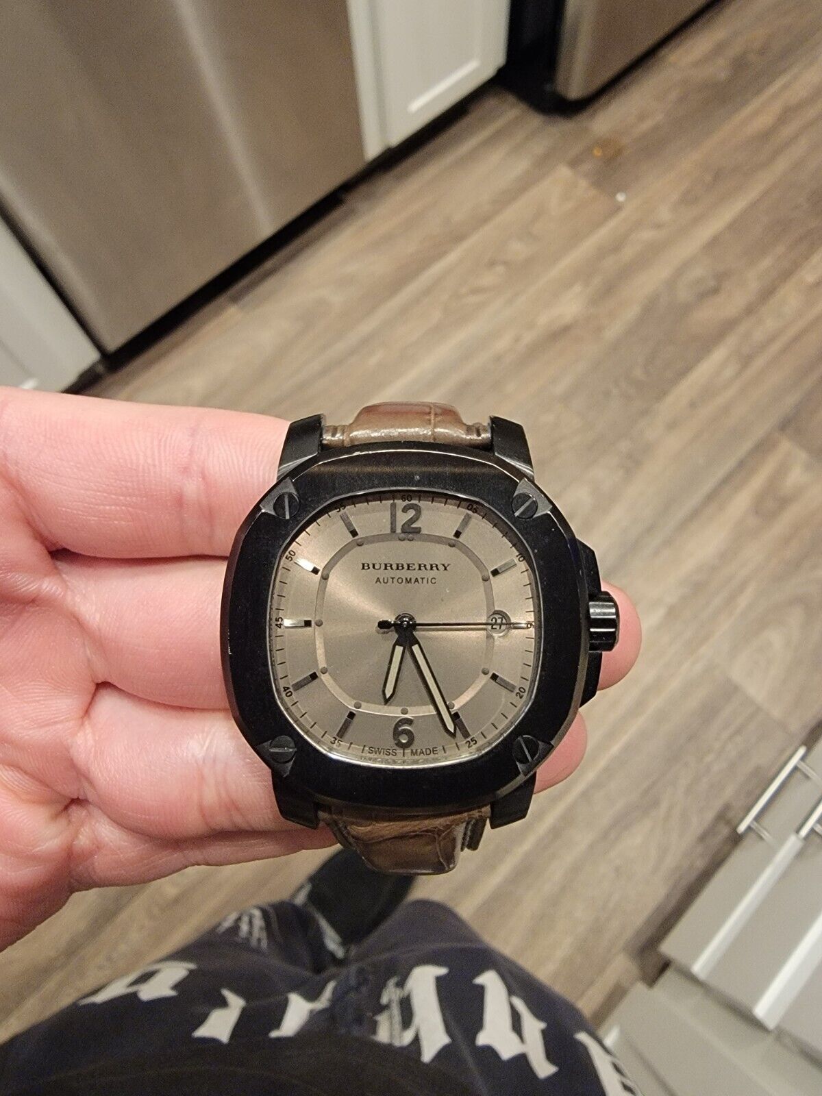 NWT SWISS BURBERRY BRITAIN AUTOMATIC STAINLESS STEEL NWT SWISS BURBERRY BRITAIN AUTOMATIC STAINLESS STEEL