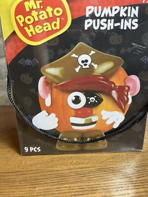 NEW Playskool MR. POTATO HEAD PUMPKIN PUSH-INS Halloween PIRATE 9 Pcs. New