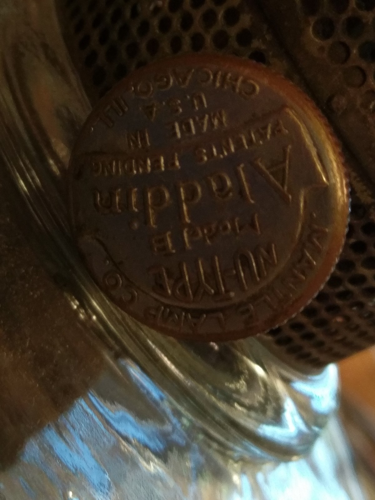 Beautiful Antique Pattern Glass Oil Lamp