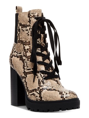 

STEVE MADDEN Женские Бежевые Трекинговые Ботинки Croc Gores 1/2 Платформа Защелка, Бежевый, LATC01S1