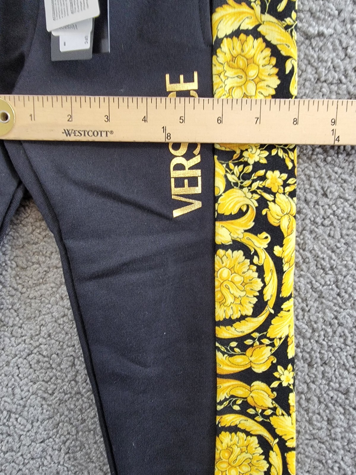 Versace Barocco Jogger Pants Little Boys' 6 Black/Gold Elastic Waist Pull On - Picture 6 of 17