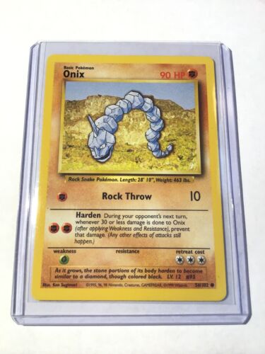 ONIX - Base Set - 56/102 - Common - Pokemon Card - Unlimited ONIX - Base Set - 56/102 - Common - Pokemon Card - Unlimited