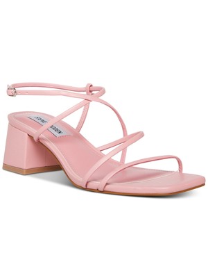 STEVE MADDEN/ женские розовые босоножки Rianna с квадратным носком и блочным каблуком на плоской подошве, 7 М