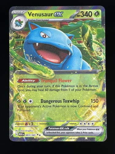 Venusaur EX 003/165 English 151 Holo Double Rare Pokemon