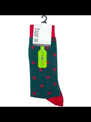 Мужские бесшовные повседневные носки Crew Socks в зеленый горошек BAR III 7-12