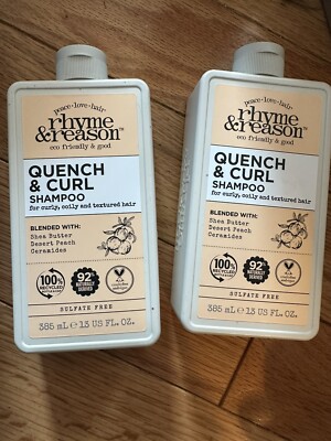 Rhyme & Reason Quench And Curl Shampoo 13oz (2 PACK) Shea Desert Peach