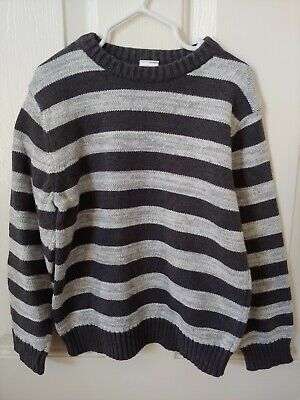 Gymboree Boys Gray Striped Pullover Sweater Size S 5-6