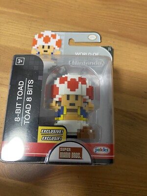 8 BIT MODERN TOAD JAKKS PACIFIC WORLD OF NINTENDO SUPER MARIO FIGURE 2.5'' 1-3