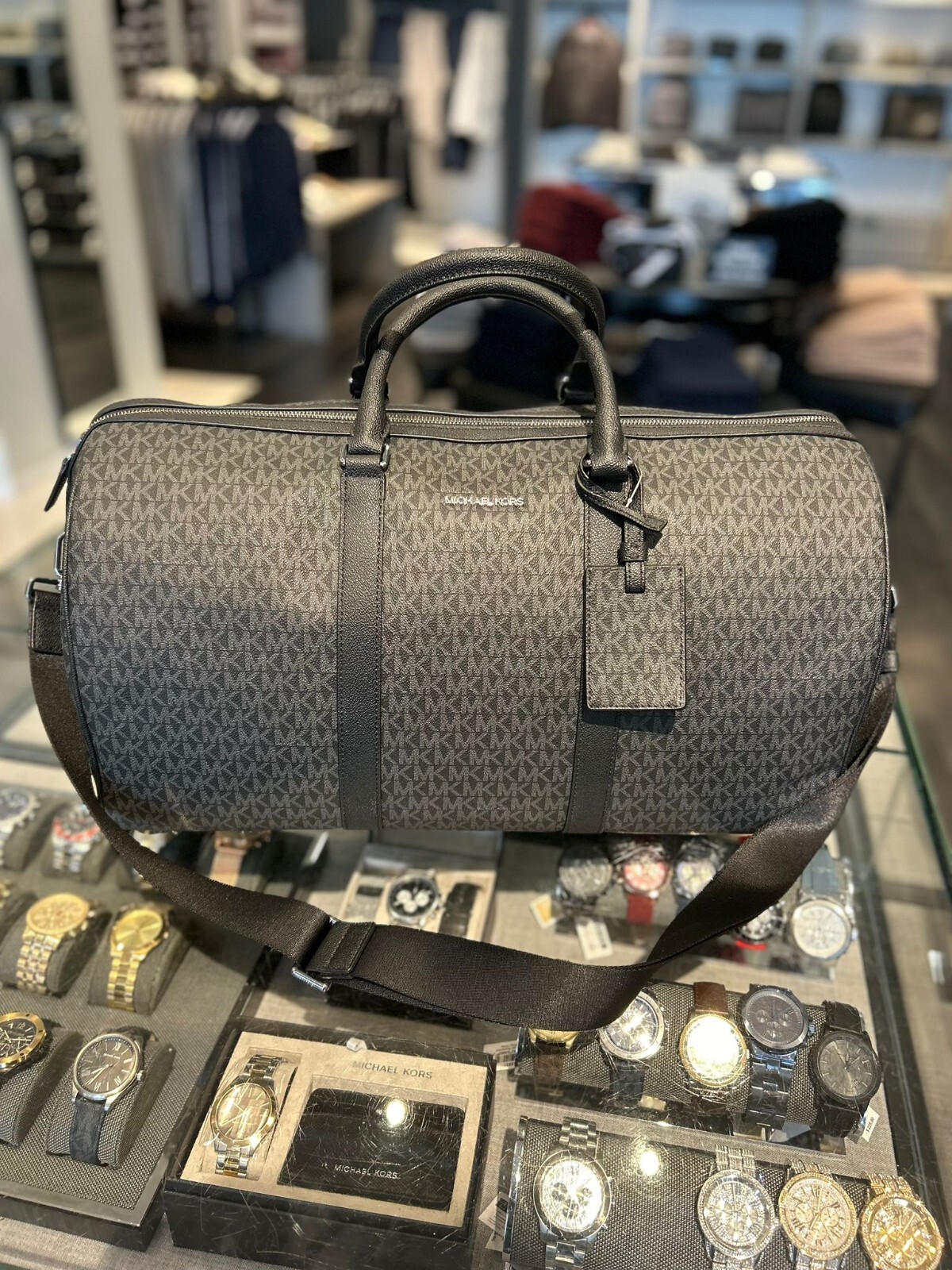 Michael Kors Harrison Men Duffle Luggage Shoulder Crossbody